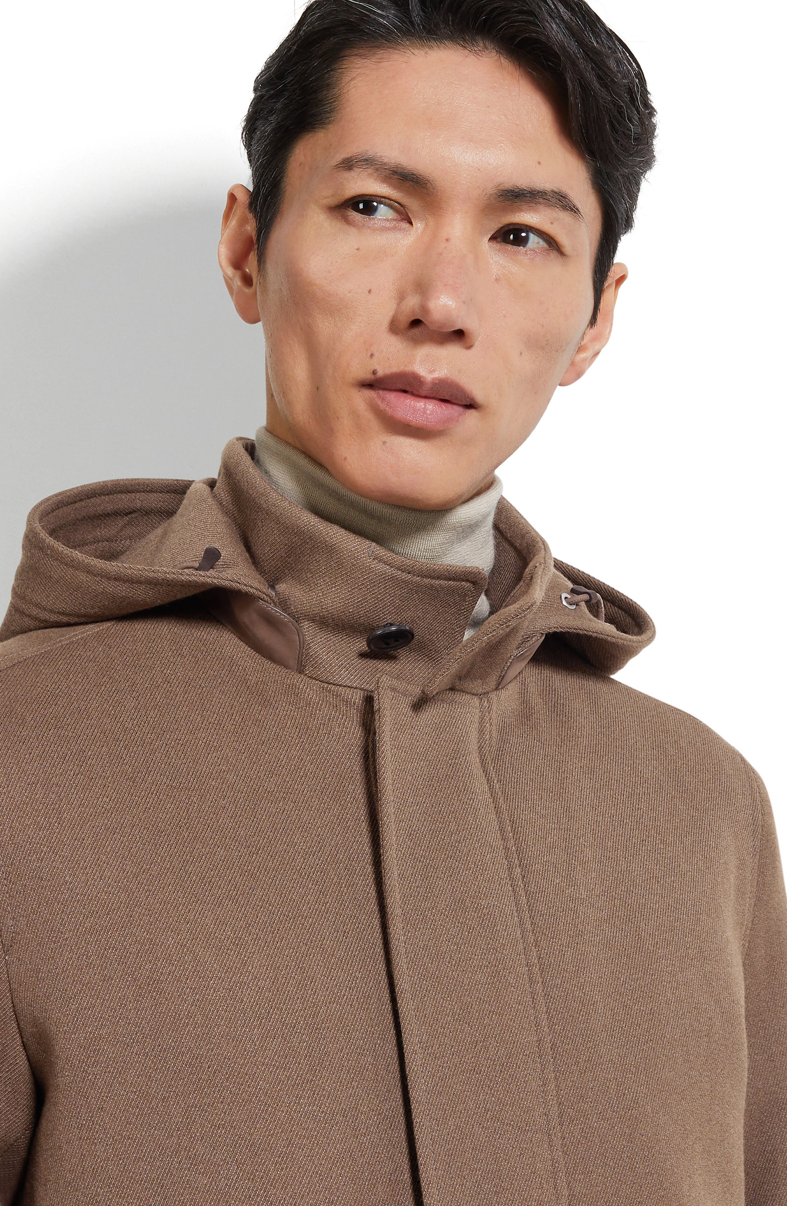 ZEGNA Wool & Cashmere Jacket in Brown Melange at Nordstrom - 3