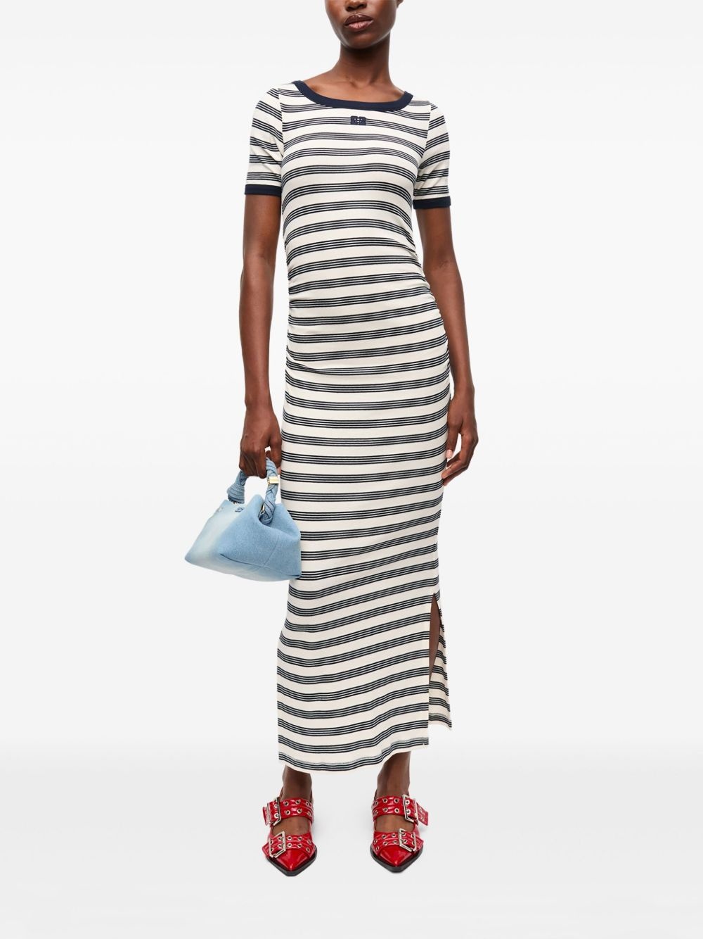 striped T-shirt dress - 2