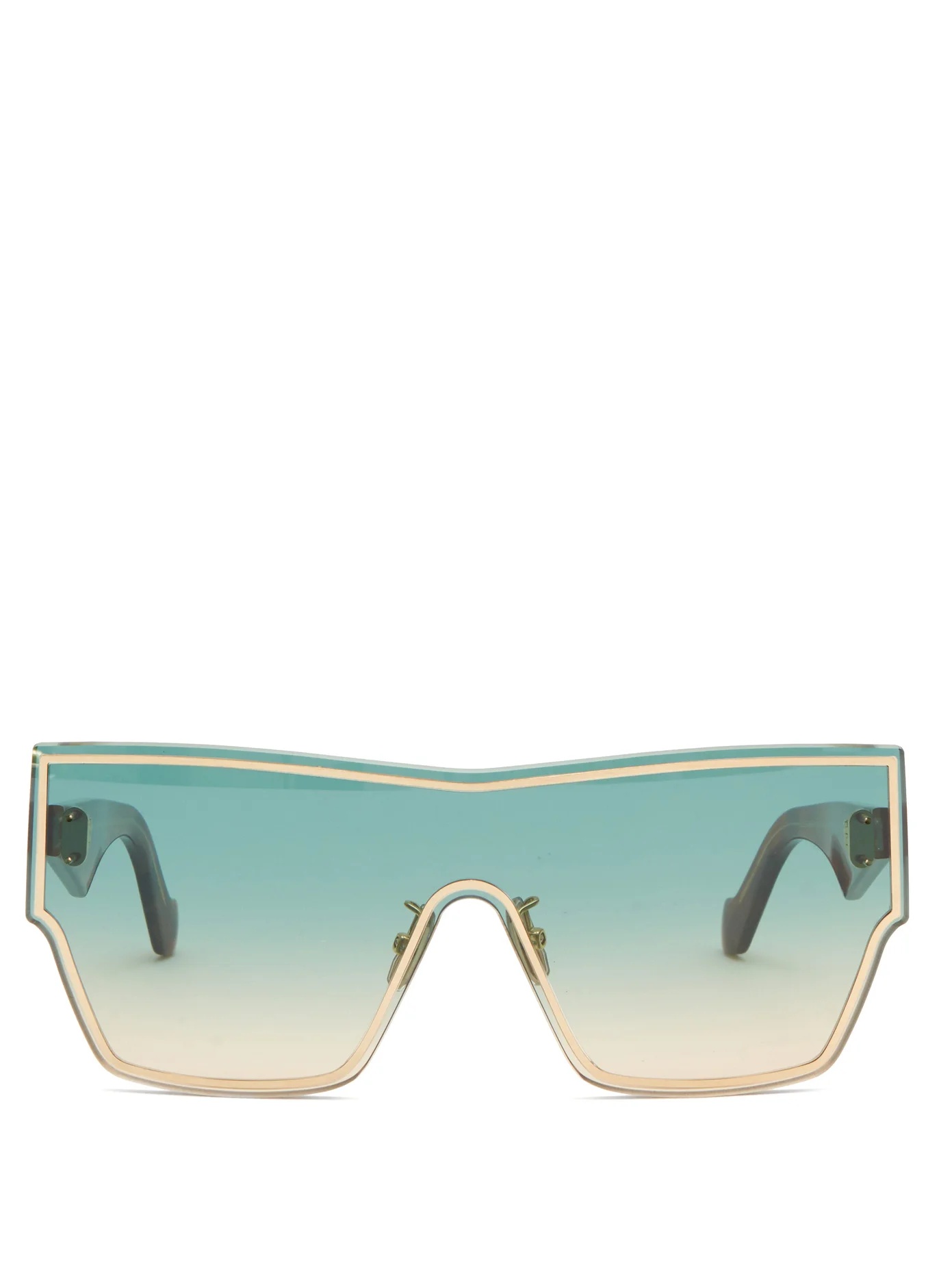 Gradient shield-lens acetate sunglasses - 1