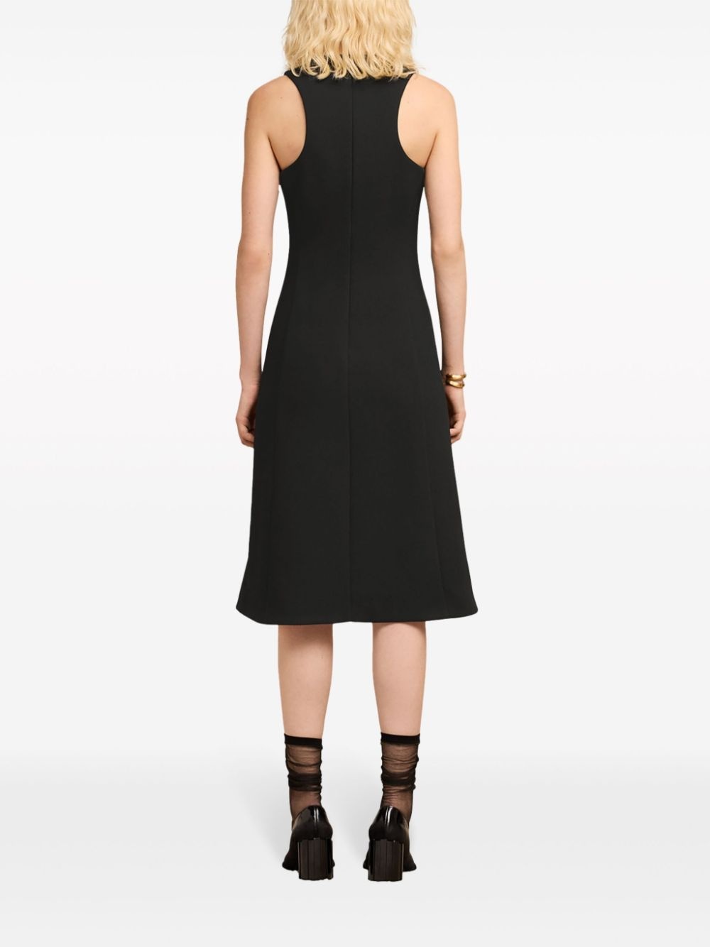 sleeveless virgin-wool midi dress - 4