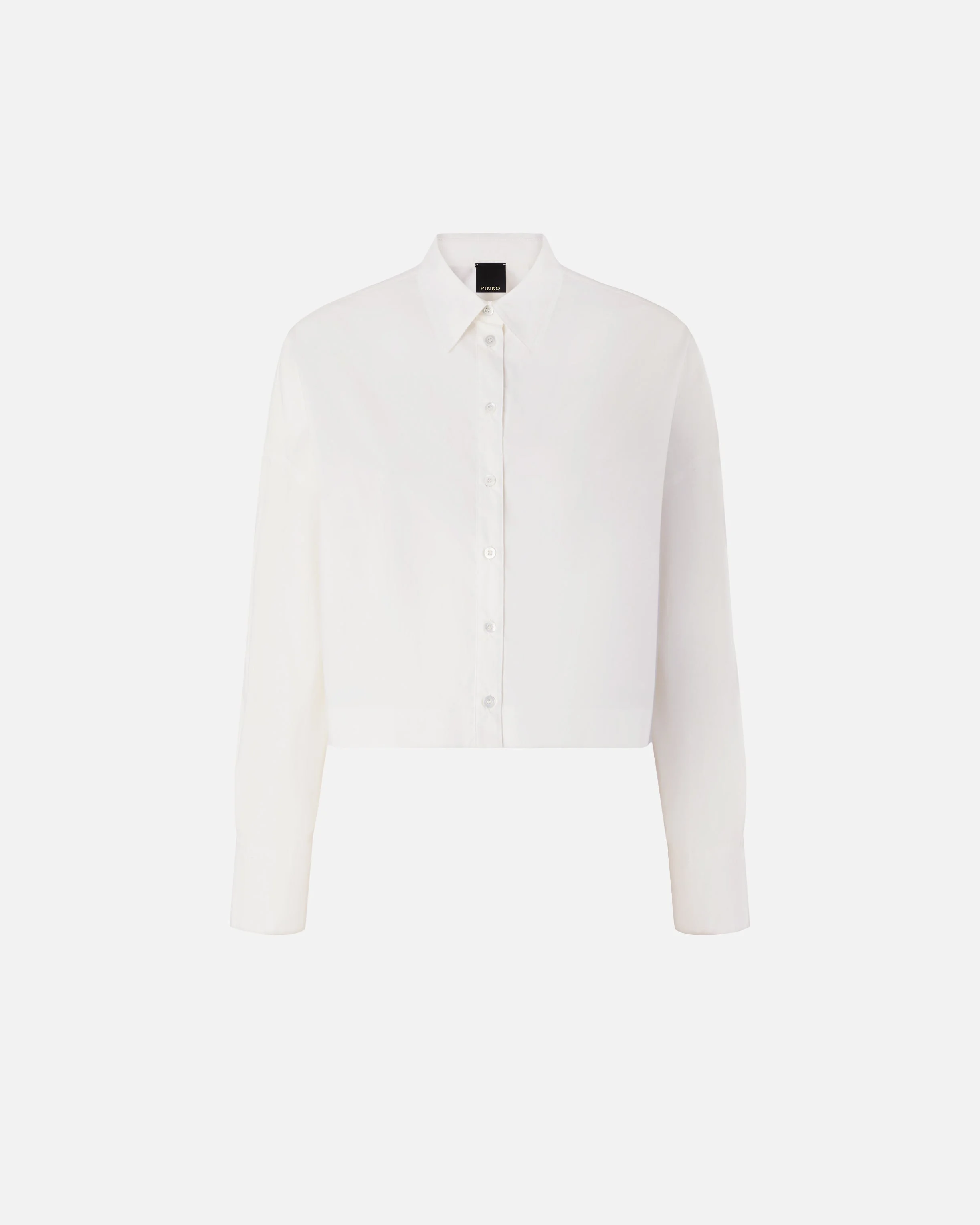 CROPPED SHIRT WITH GATHERED BACK - 1