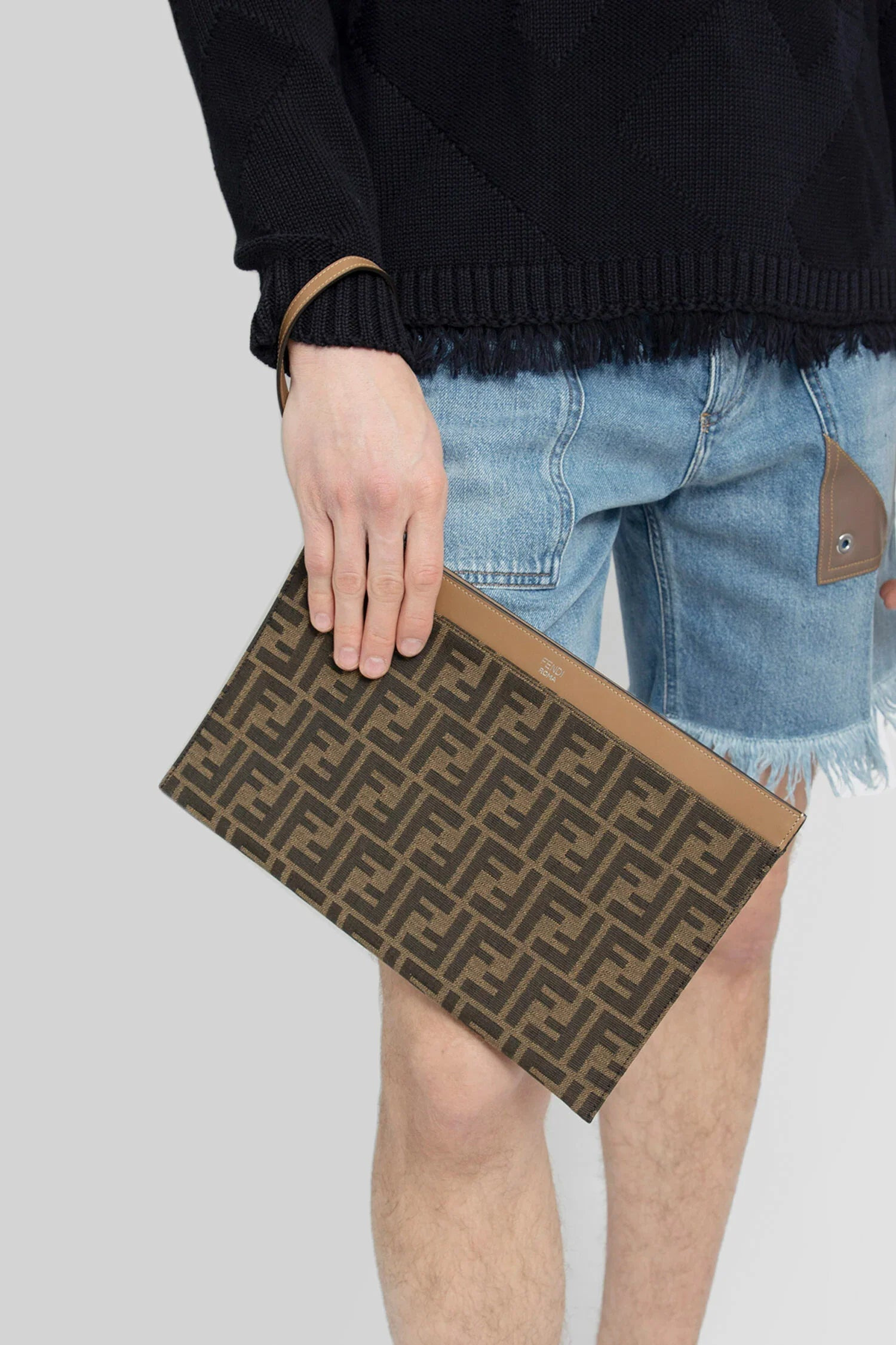 Ff Jacquard Flat Medium Pouch - 4