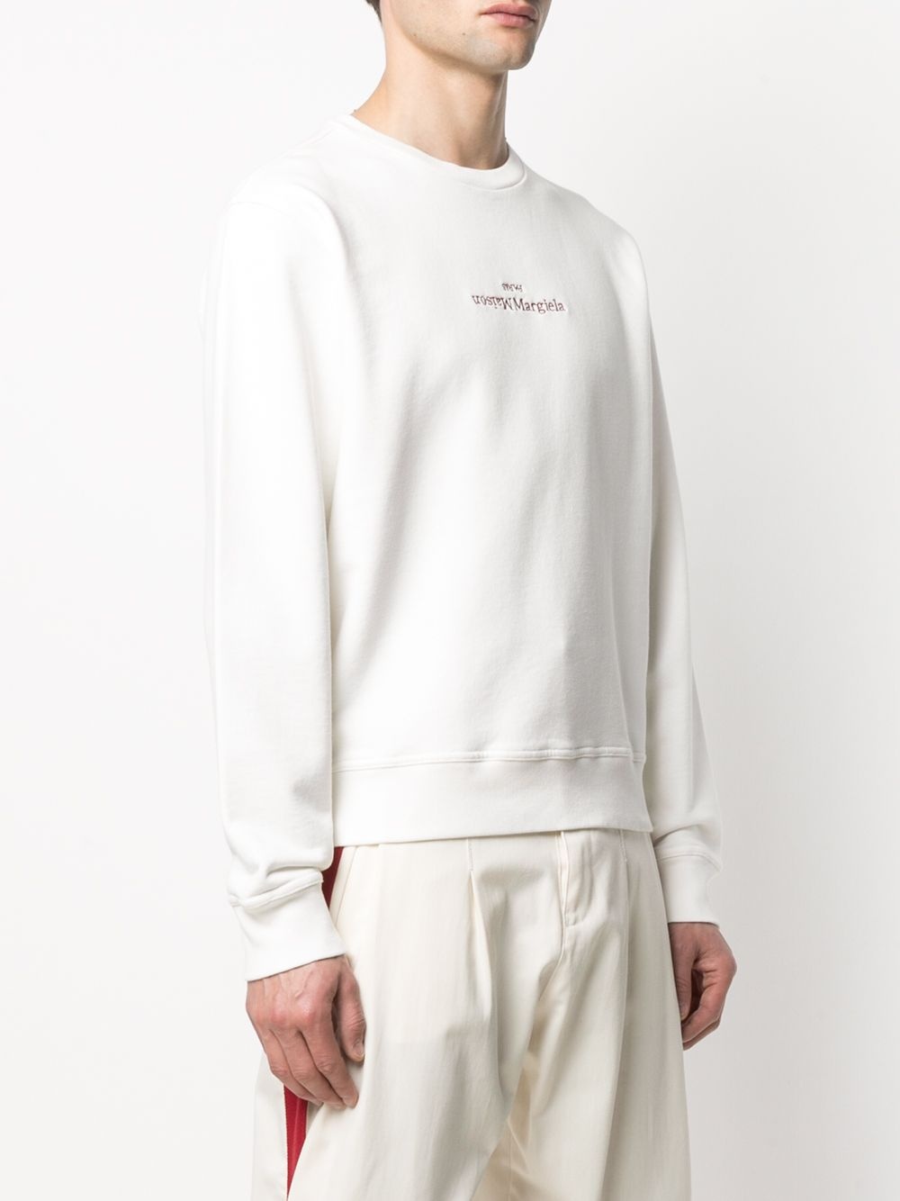 embroidered inverted logo sweatshirt - 3