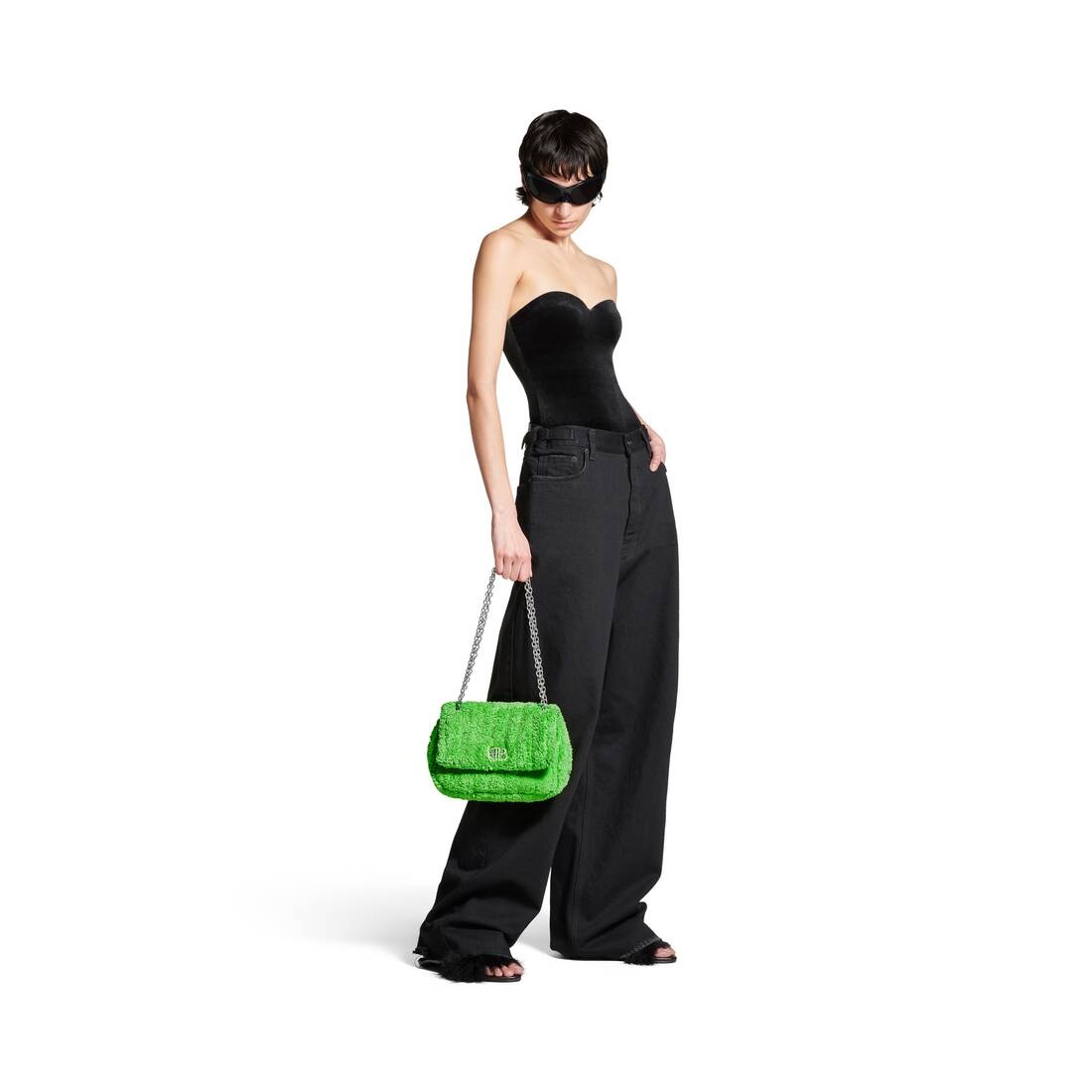 Women's Monaco Mini Bag Quilted Towel Fabric  in Green - 2