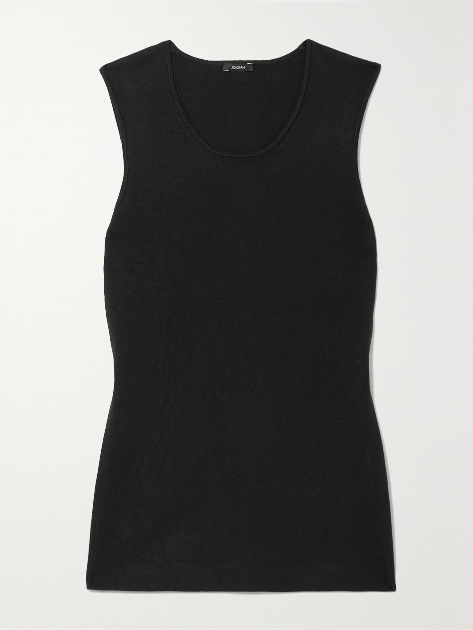 Silk-blend tank Black - 1