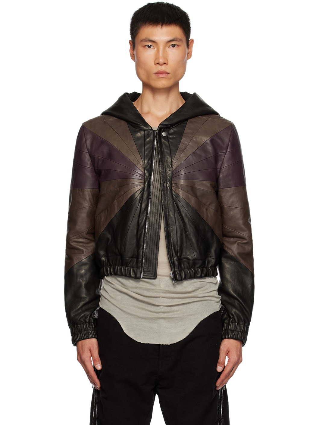 Black Edfu Leather Jacket - 1