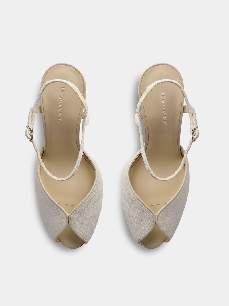 Valetta Peep Toe / Ecru Suede 3