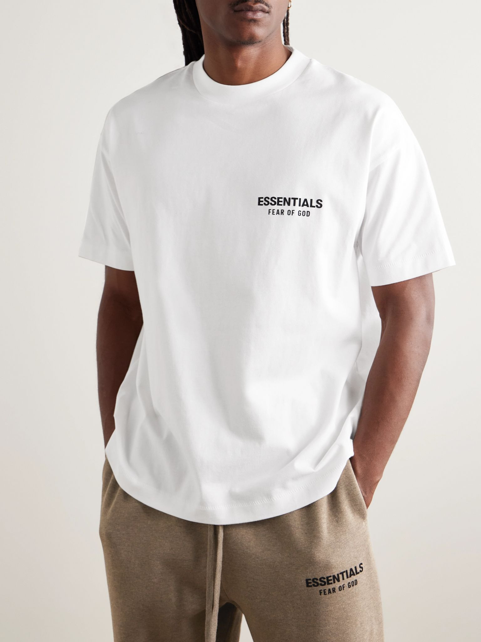 Logo-Appliquéd Cotton-Jersey T-Shirt White - 3
