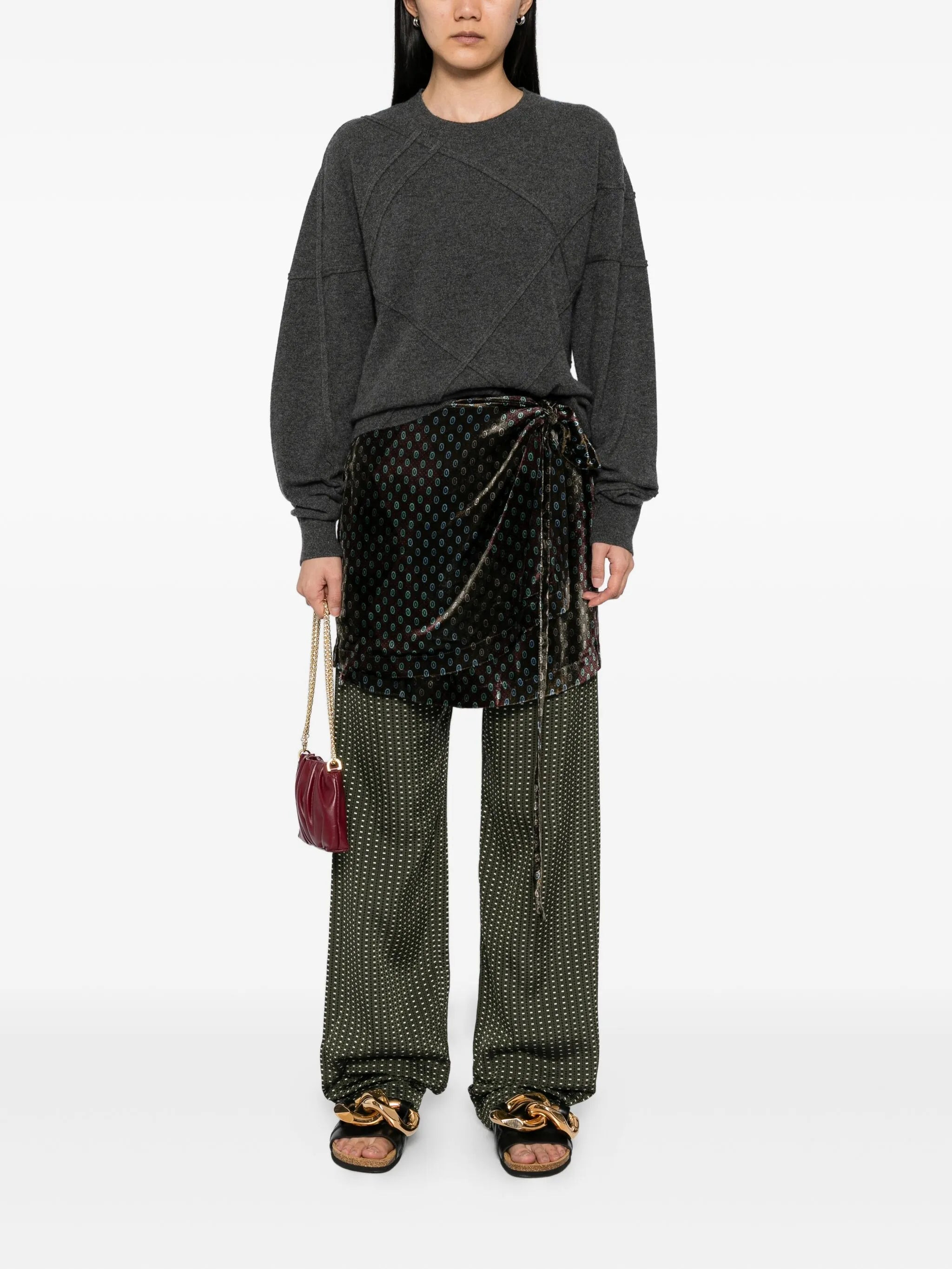 geometric-printed trousers - 2