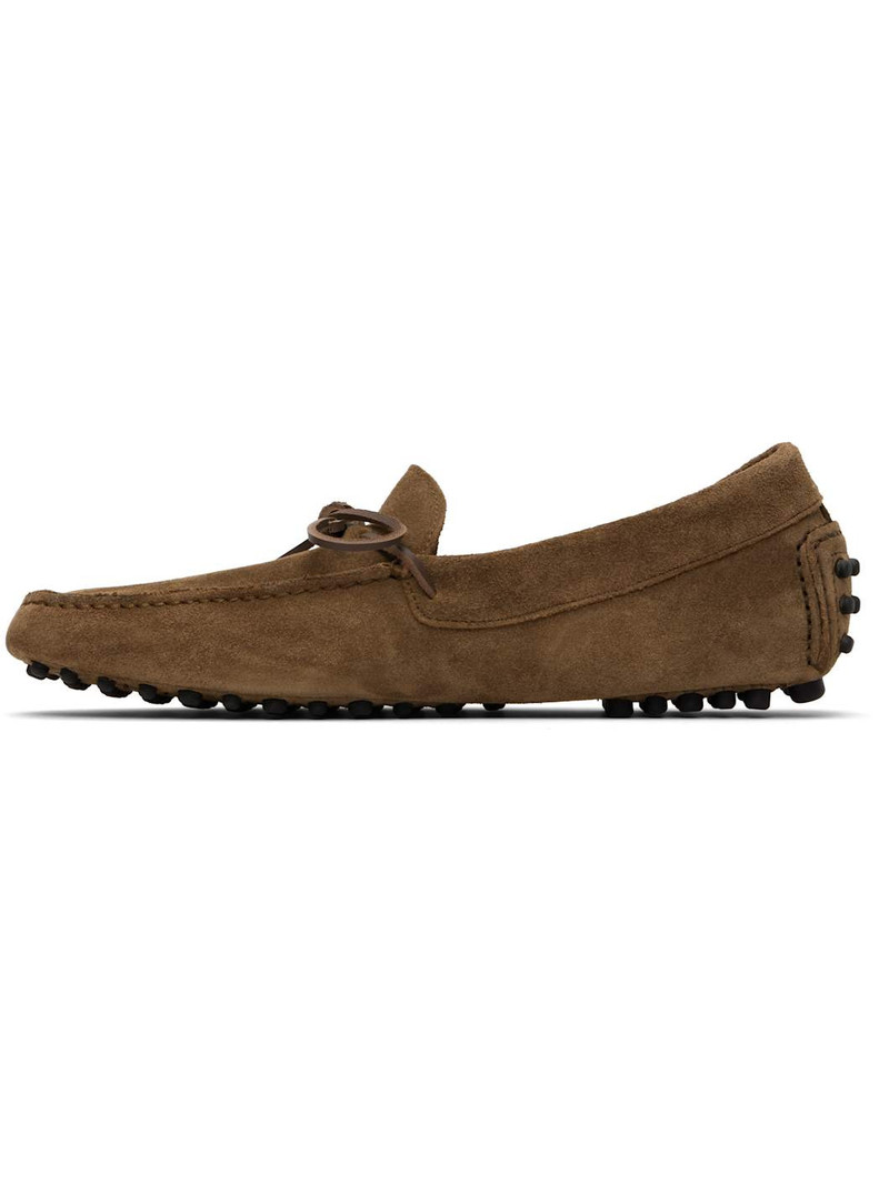 TOM FORD Taupe Rod Suede Loafers outlook