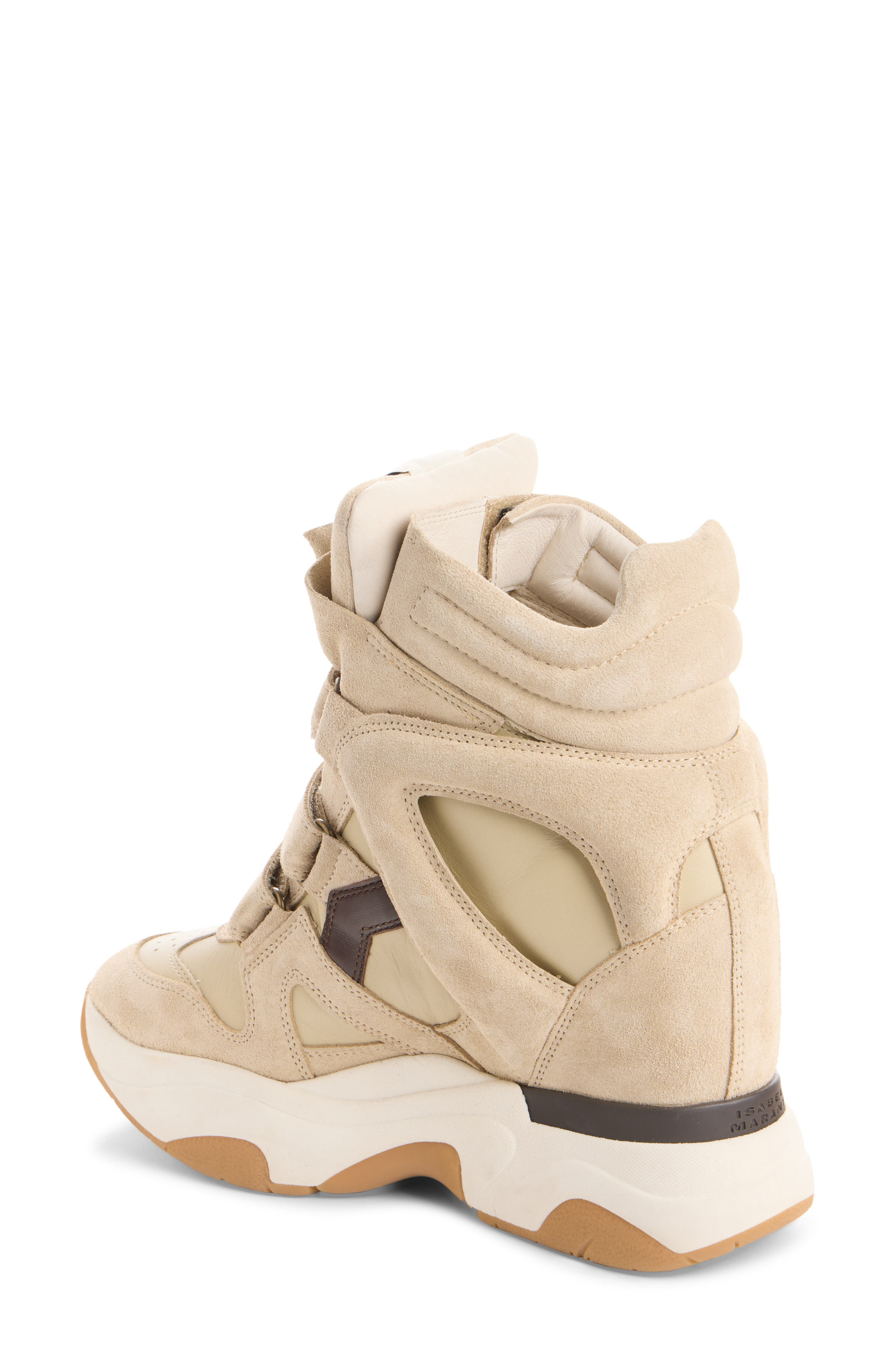 Isabel Marant Balskee Hidden Wedge High Top Sneaker in Ecru/Chocolate Eccl at Nordstrom - 2