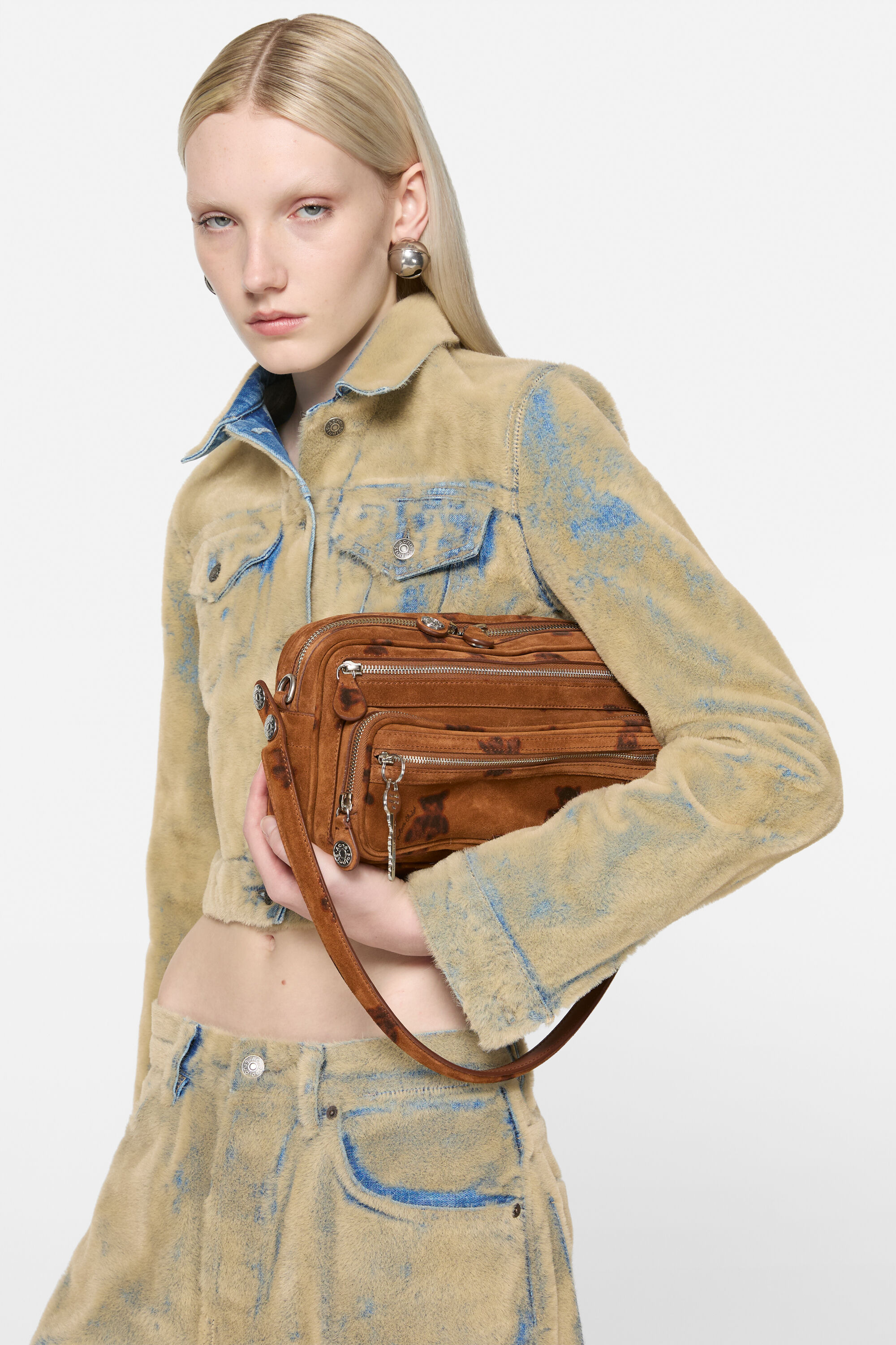 Camero Party Suede Shoulder Bag - Rust brown - 2