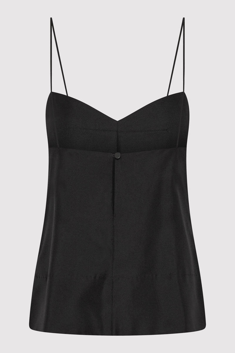Silk Twill Cami - Black - 7