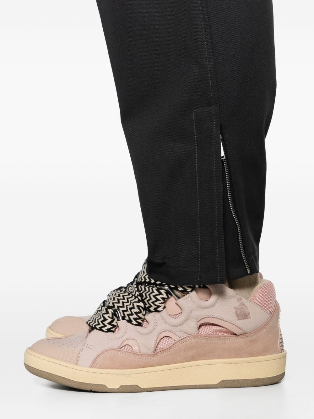 Biker mid-rise cropped trousers - 5