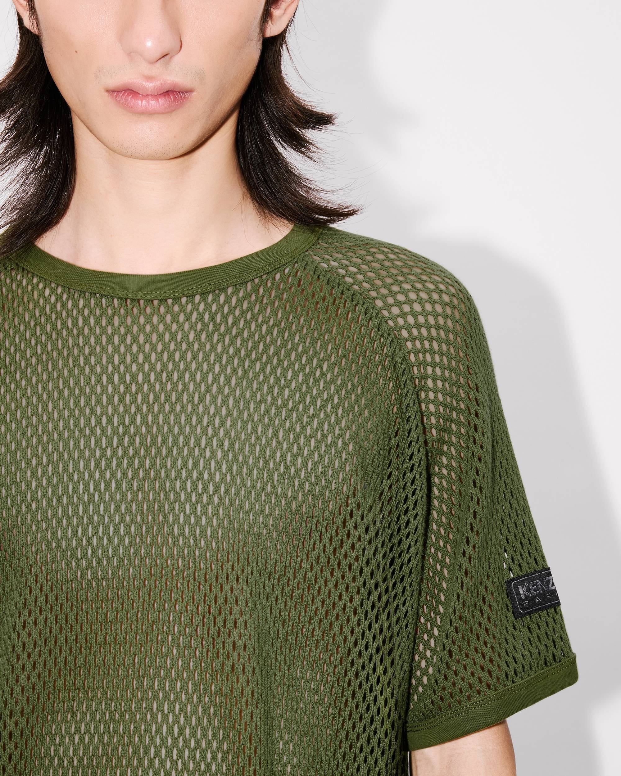 Oversized T-shirt in mesh in cotton - 6