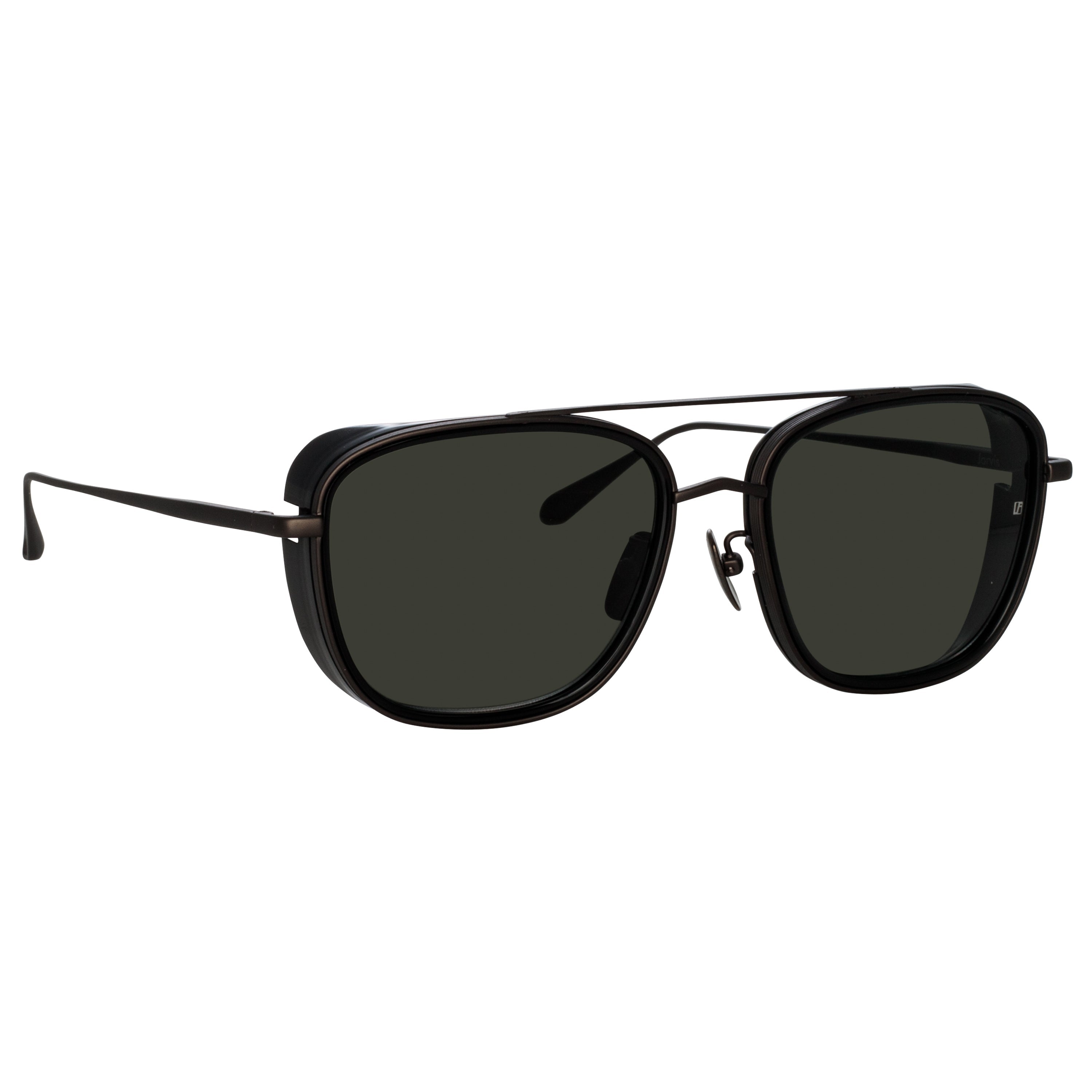 JARVIS AVIATOR SUNGLASSES IN BLACK AND NICKEL - 4