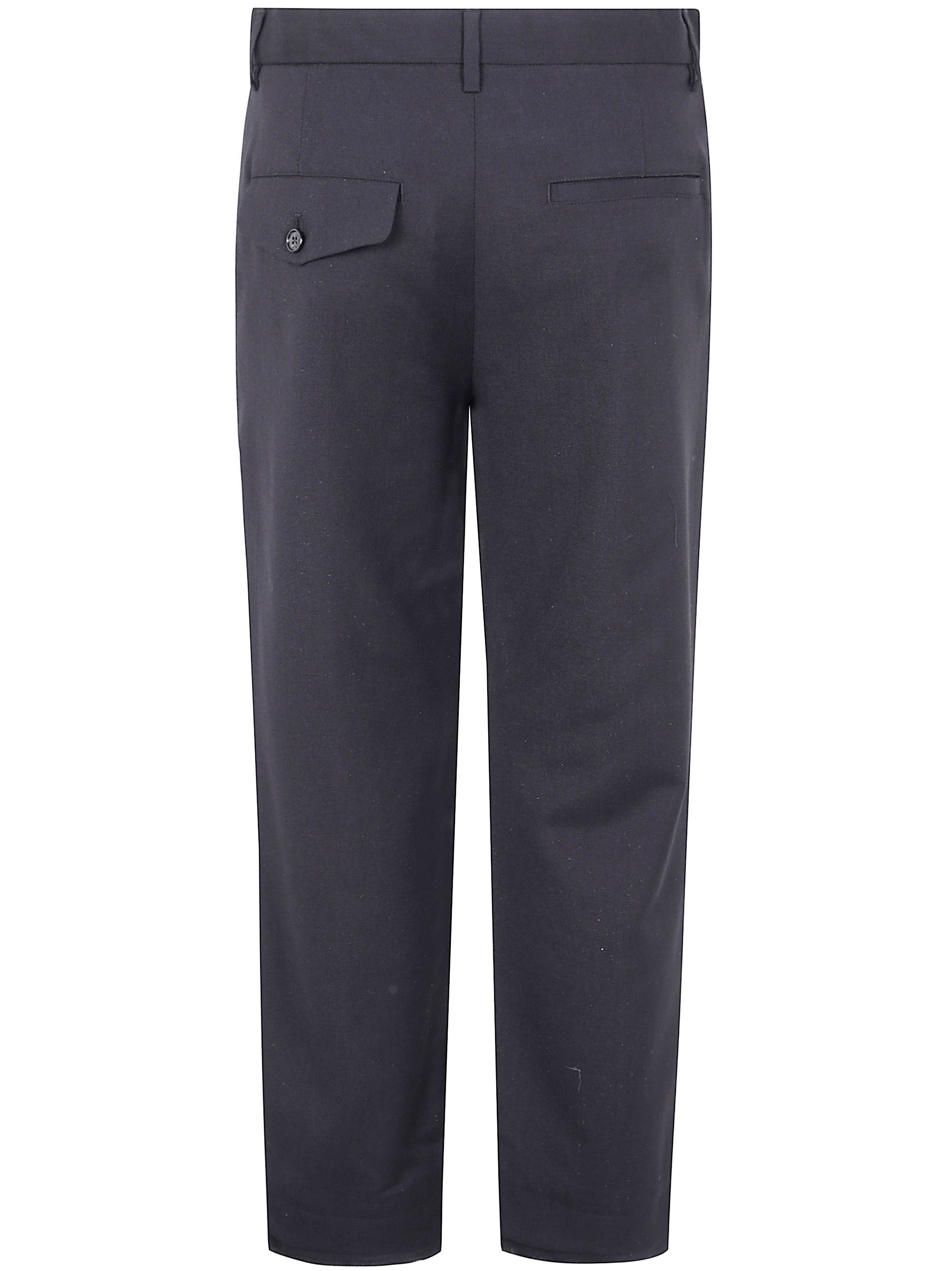 Ann Demeulemeester Women "Rael" Cigarette Trousers With Raw Edge Cotton Detail - 2