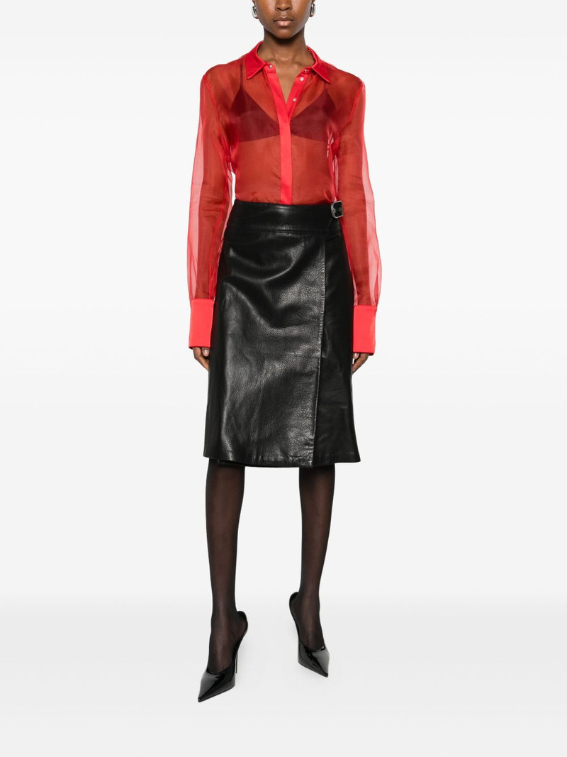 David Koma semi-sheer panelled shirt outlook