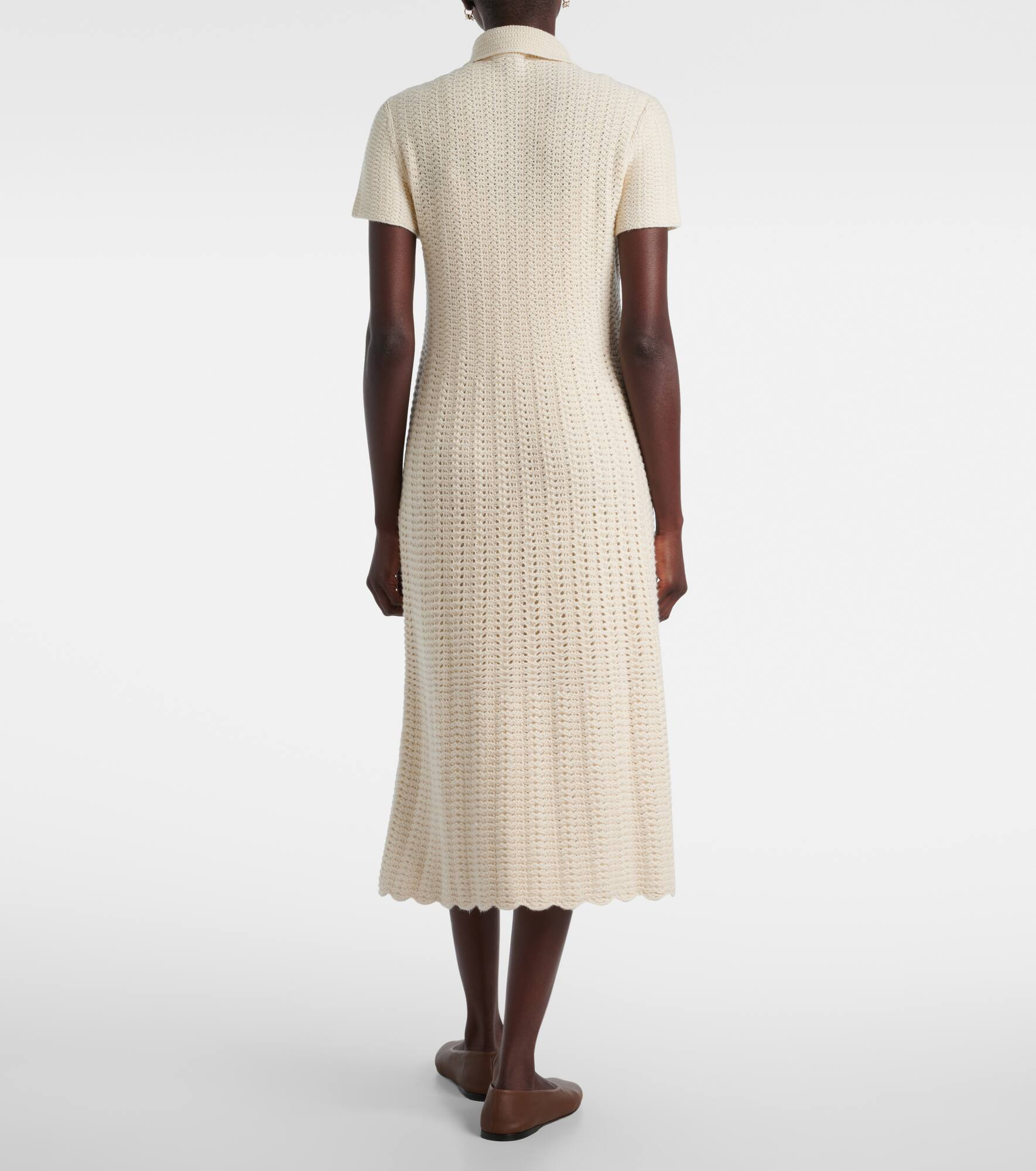 Arola knitted cotton polo dress - 3