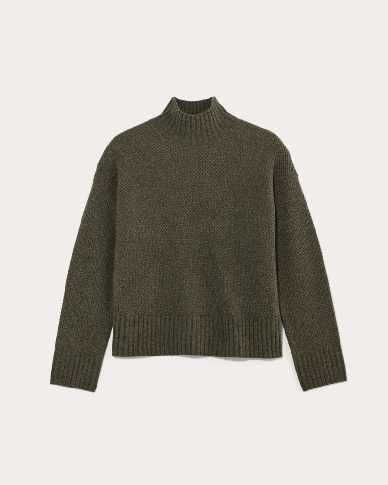 THE HONEYCOMB FUNNEL NECK IN WOOL CASHMERE 1