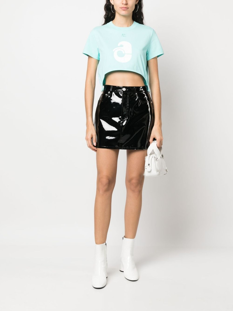 courrèges suspenders-effect cropped T-shirt outlook