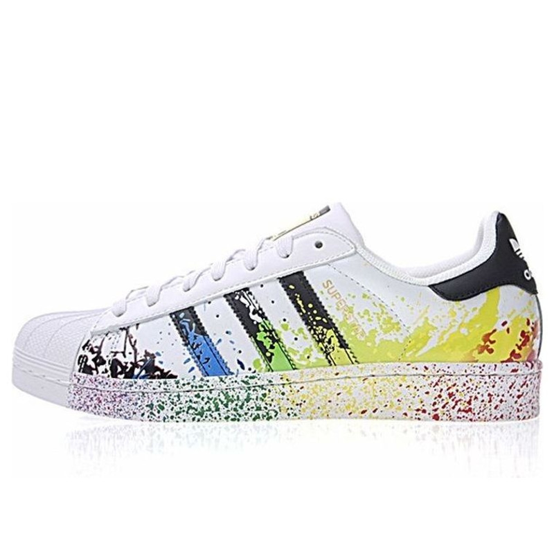 adidas Superstar 배드 신발 '화이트 블랙 멀티 컬러' D70351 - 1