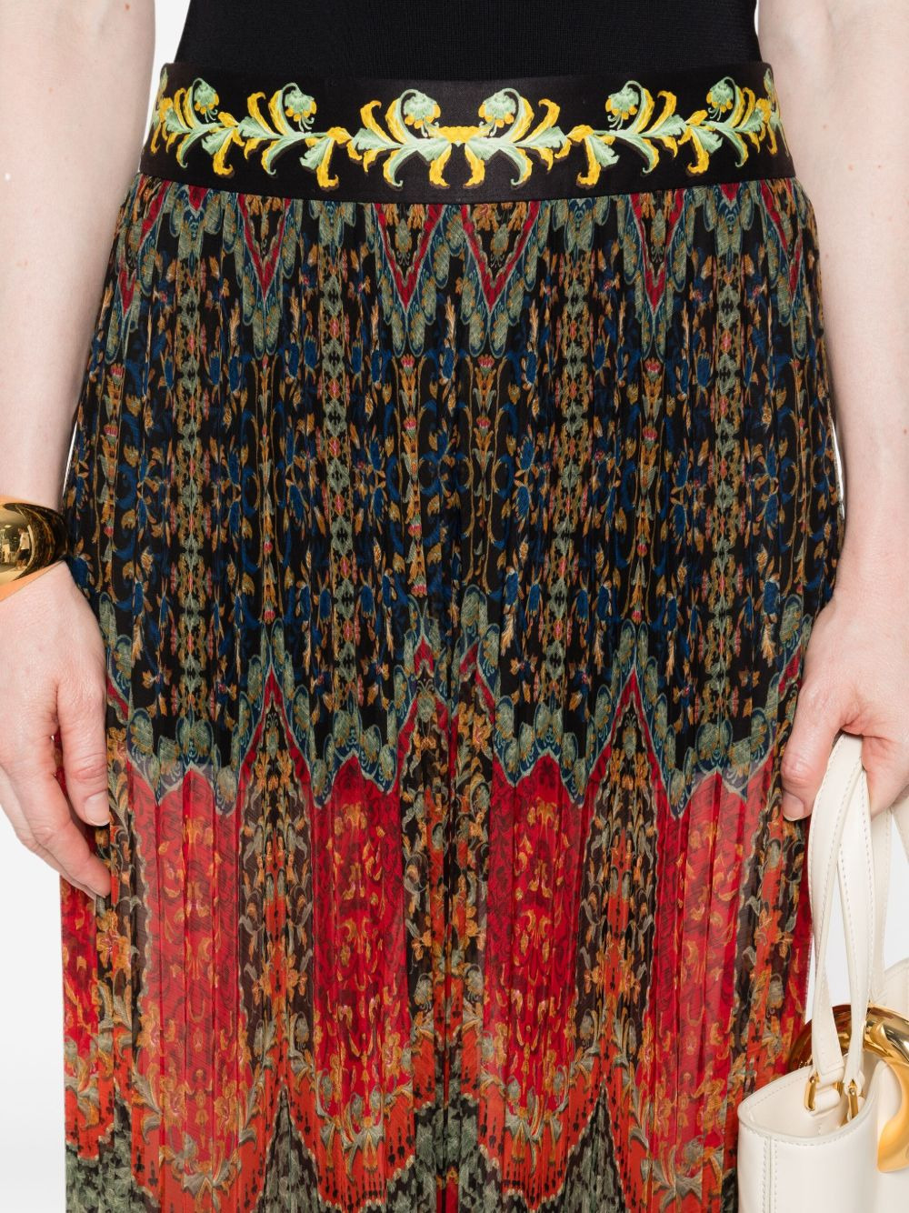 Copen pleated printed skirt - 5