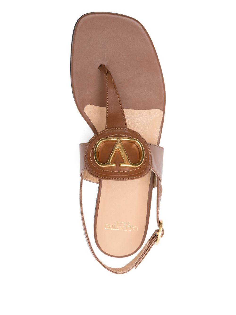 VLogo Signature leather thong sandals - 4
