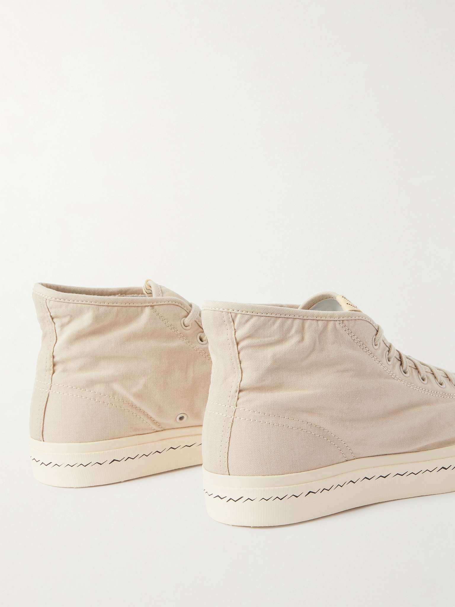 Kiefer Leather-Trimmed Canvas High-Top Sneakers - 5