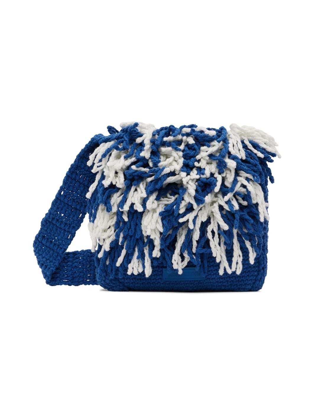 Blue Fringe Shoulder Bag - 1