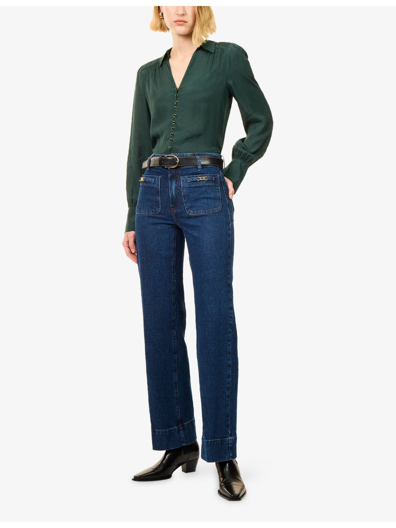 PAIGE "Sasha 32"" Wide-Leg High-Rise Denim Jeans" outlook