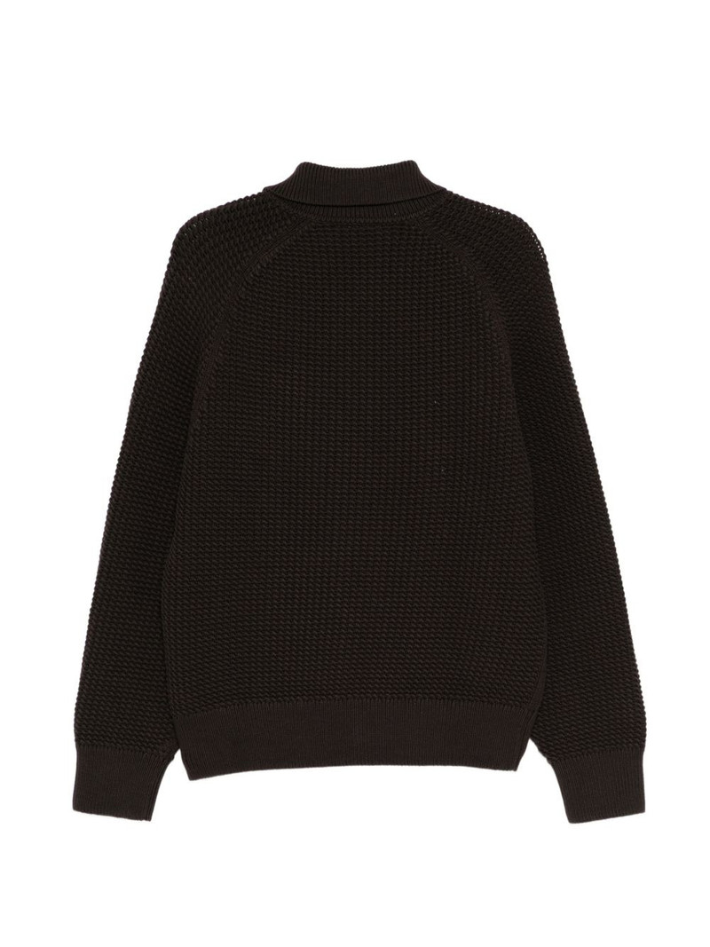 LACOSTE logo-patched long-sleeve cardigan outlook