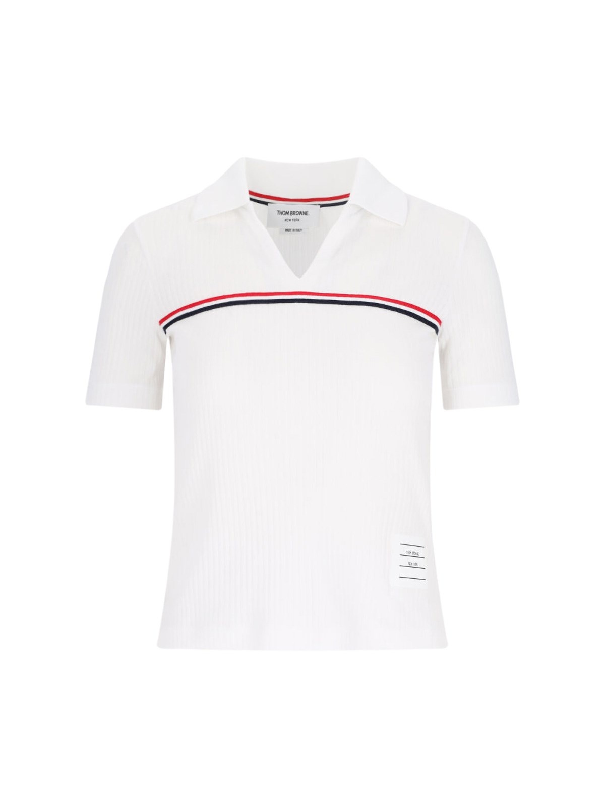 'THREE STRIPES' KNIT POLO SHIRT - 1