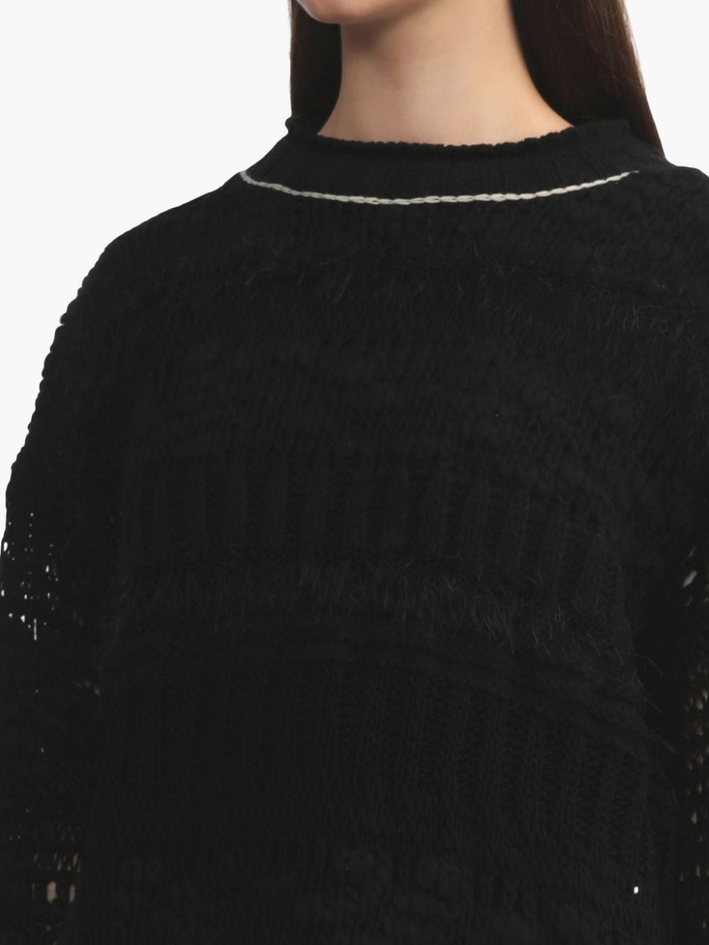 contrast-stitching jumper - 5