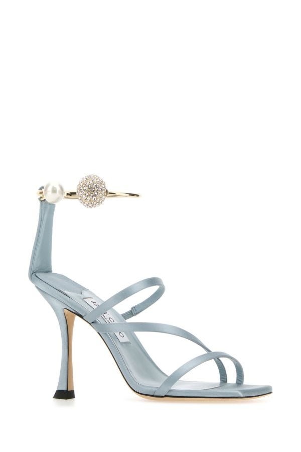 Jimmy Choo Woman Powder Blue Satin Ottilia Sandals - 2