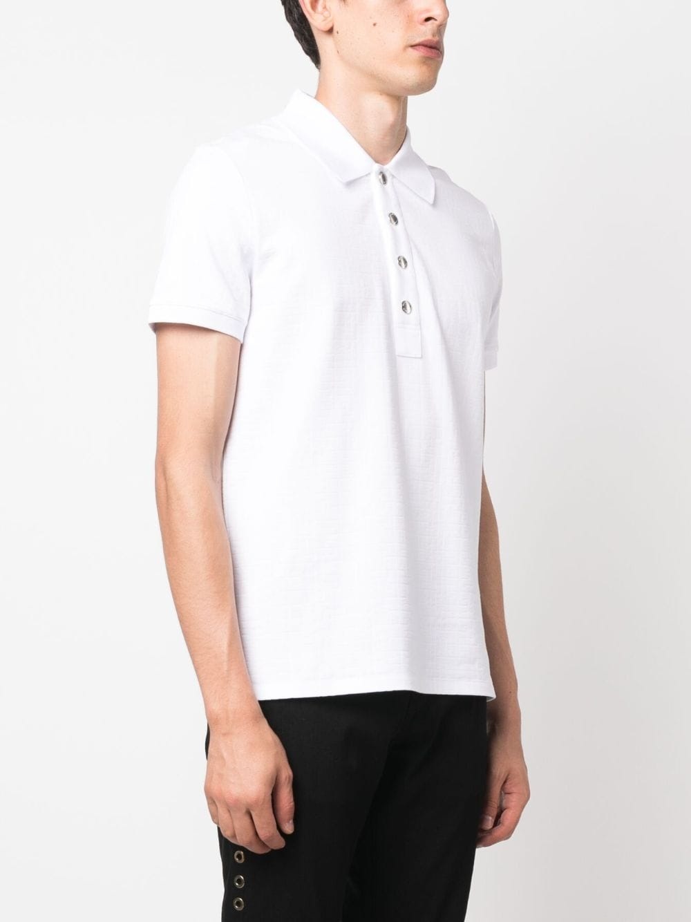 monogram-pattern piquÃ© polo shirt - 3