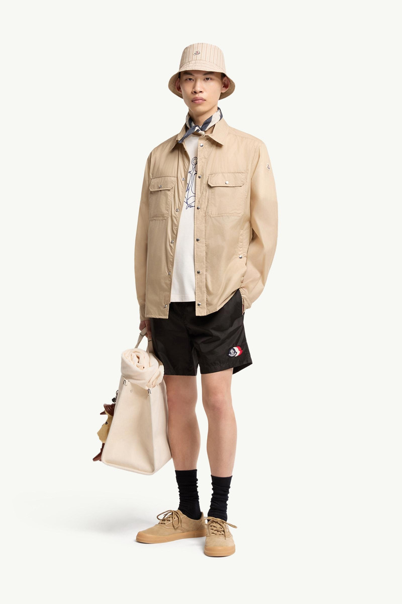 Moncler Logo Patch Swim Shorts outlook
