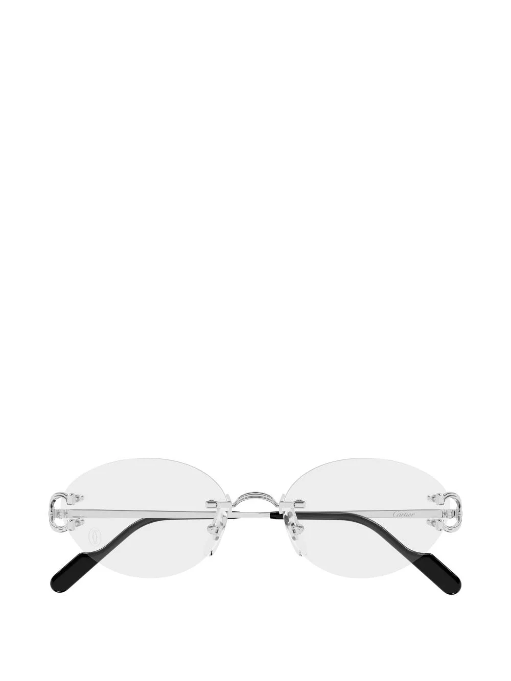 rimless oval-frame glasses - 1