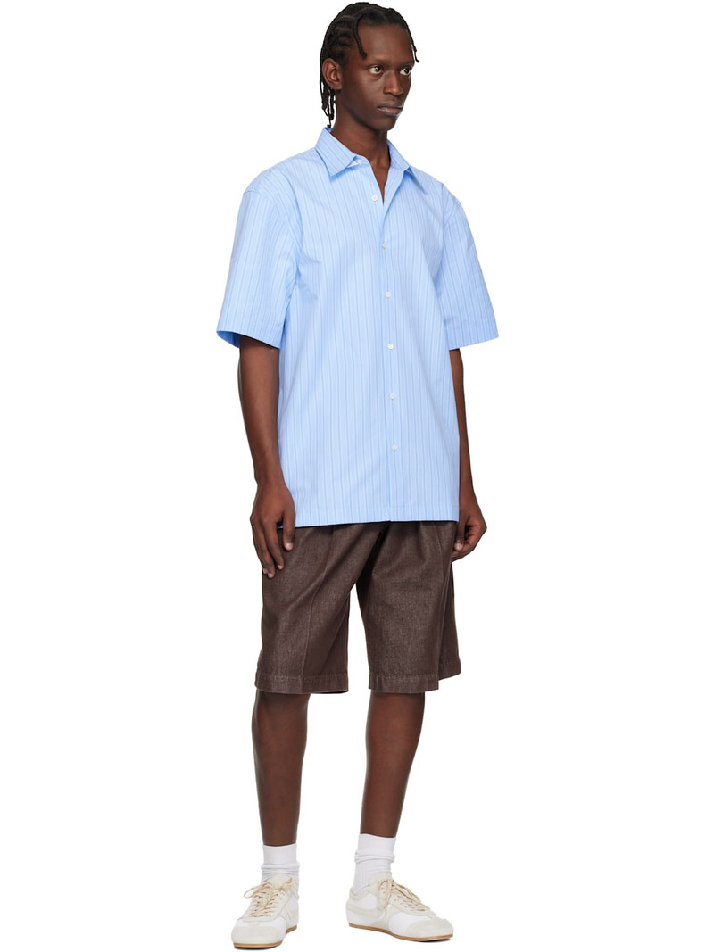 Dries Van Noten Blue Striped Shirt outlook