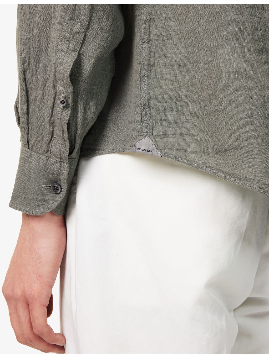 Long-Sleeve Regular-Fit Linen Shirt - 5