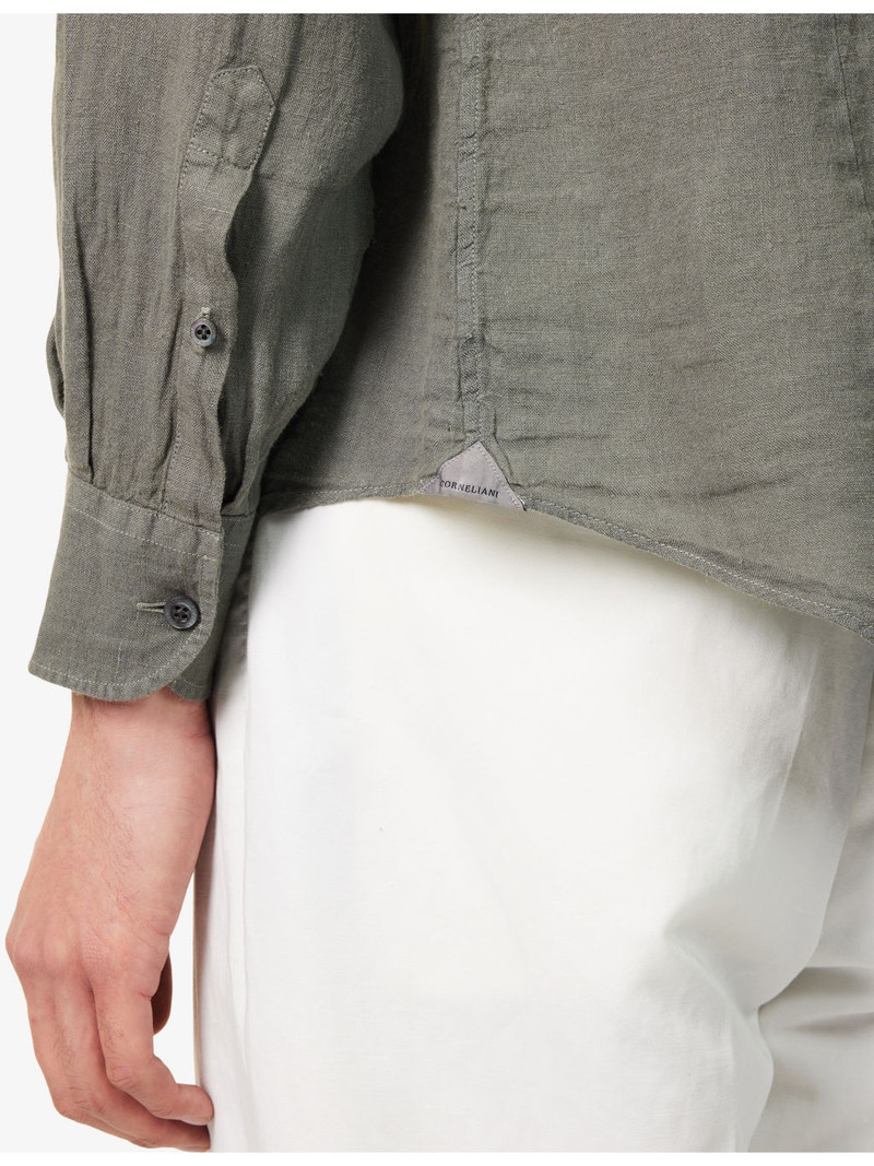 Long-Sleeve Regular-Fit Linen Shirt 5