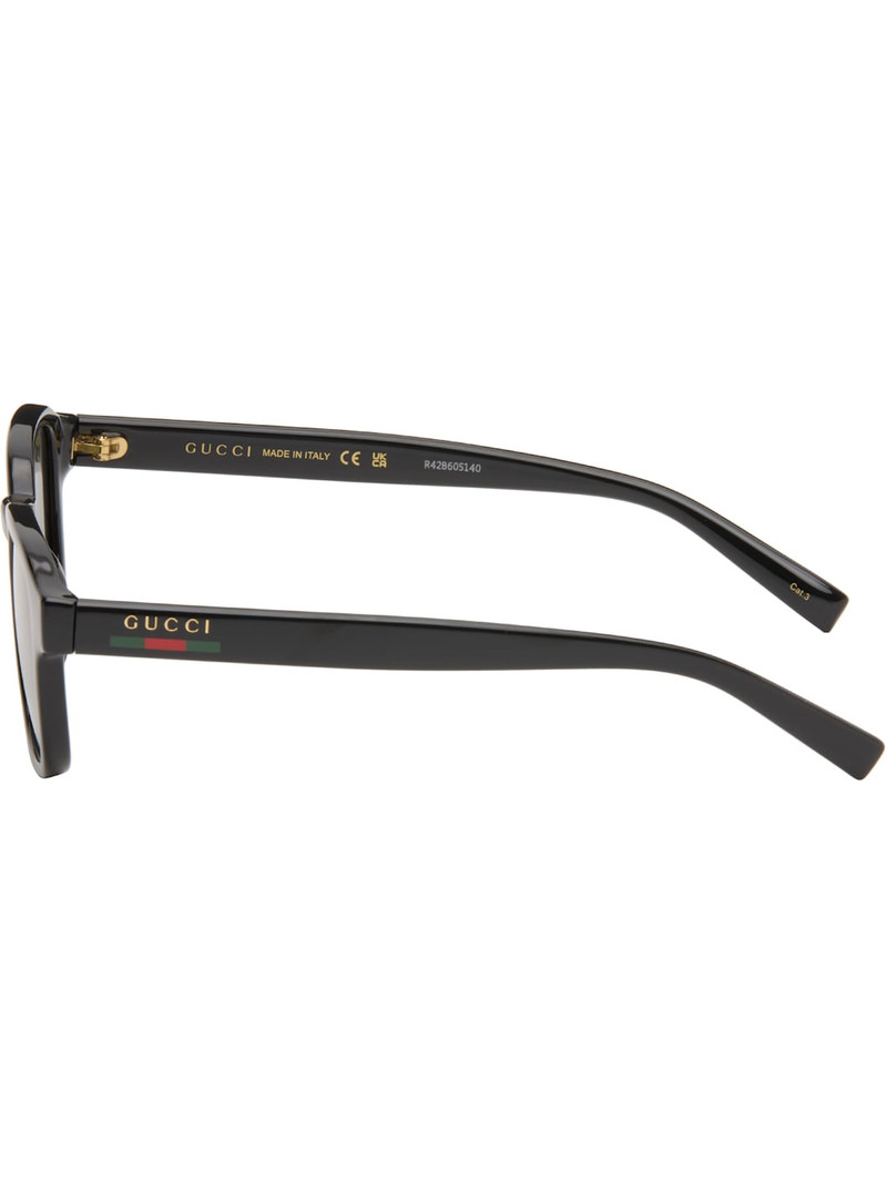 Black Institutional Logo Sunglasses 3