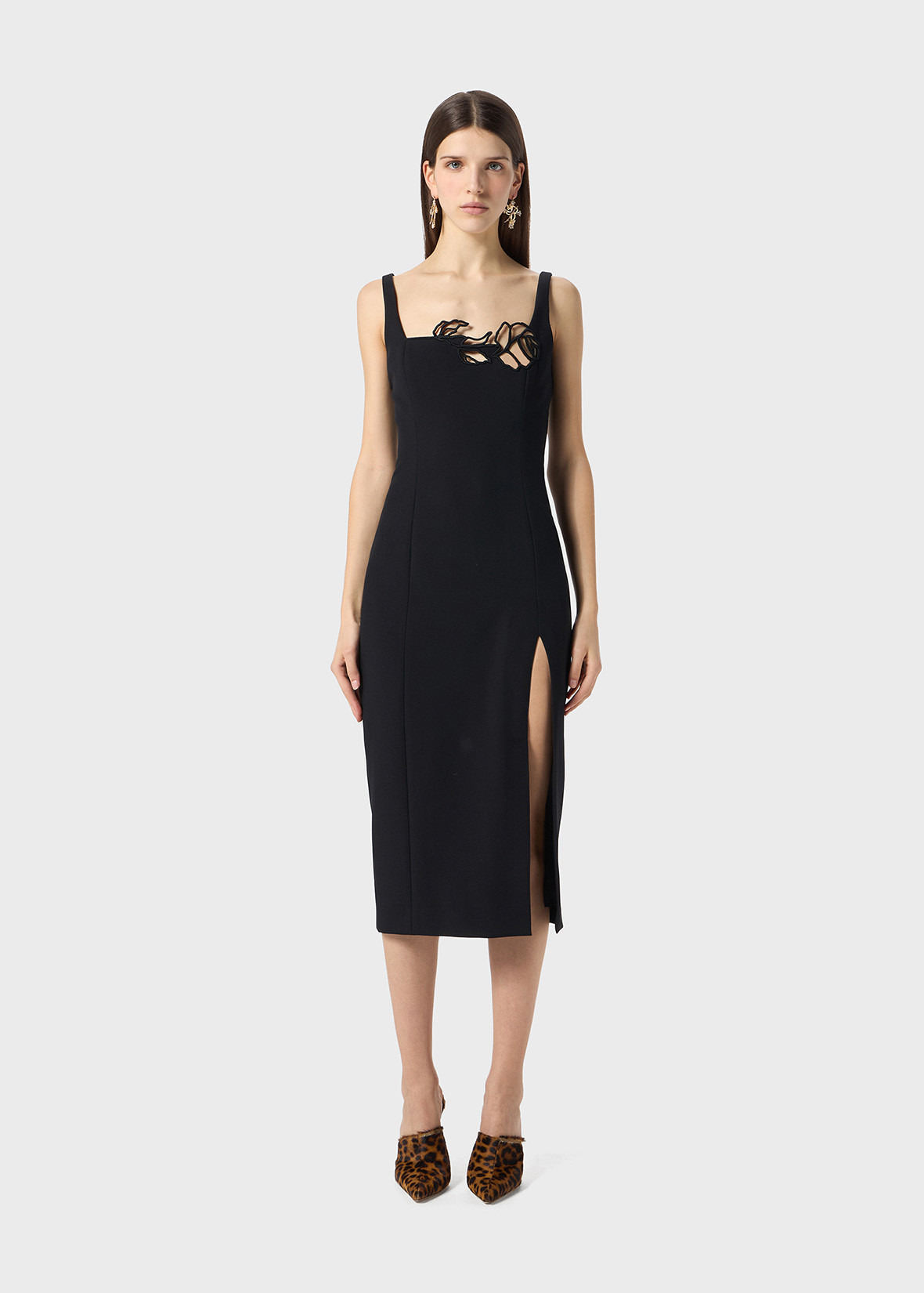 CADY DRESS WITH LASER-CUT EMBROIDERY - 3