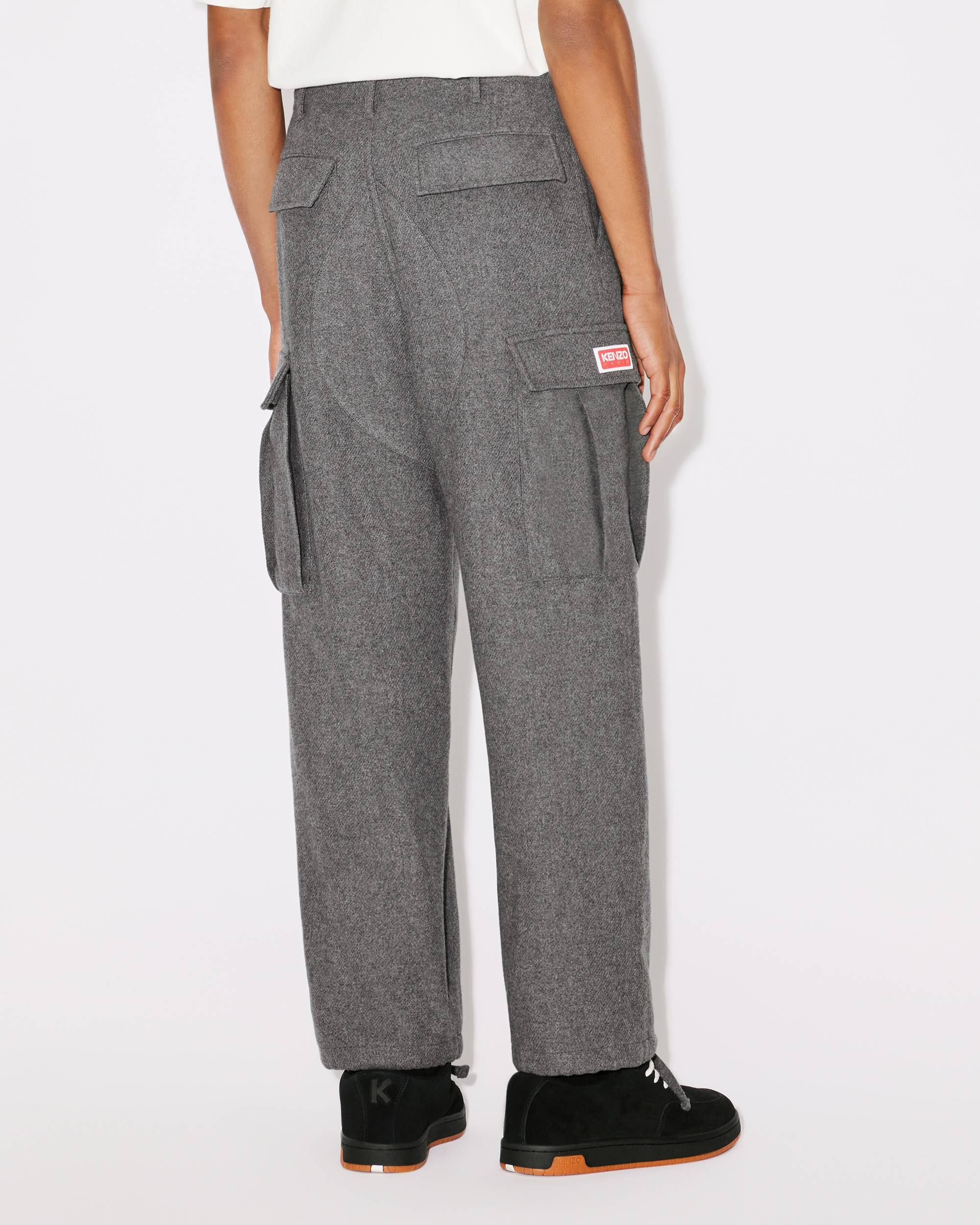 Wool cargo trousers - 5