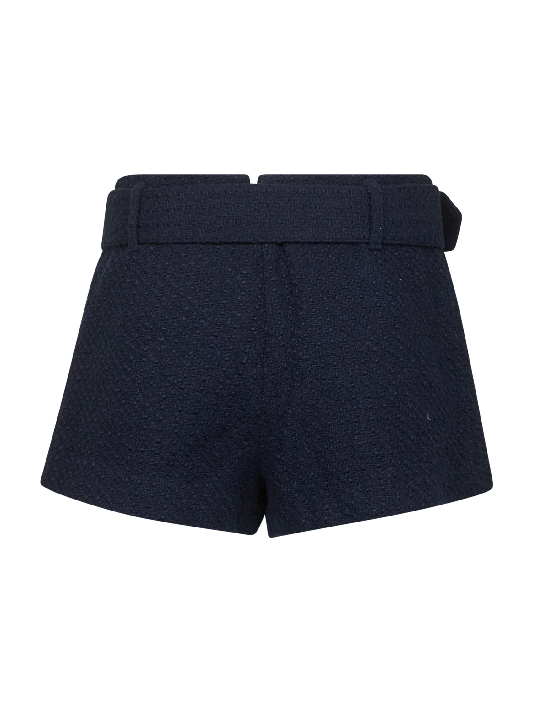 Blue wool blend bouclé skorts - 2