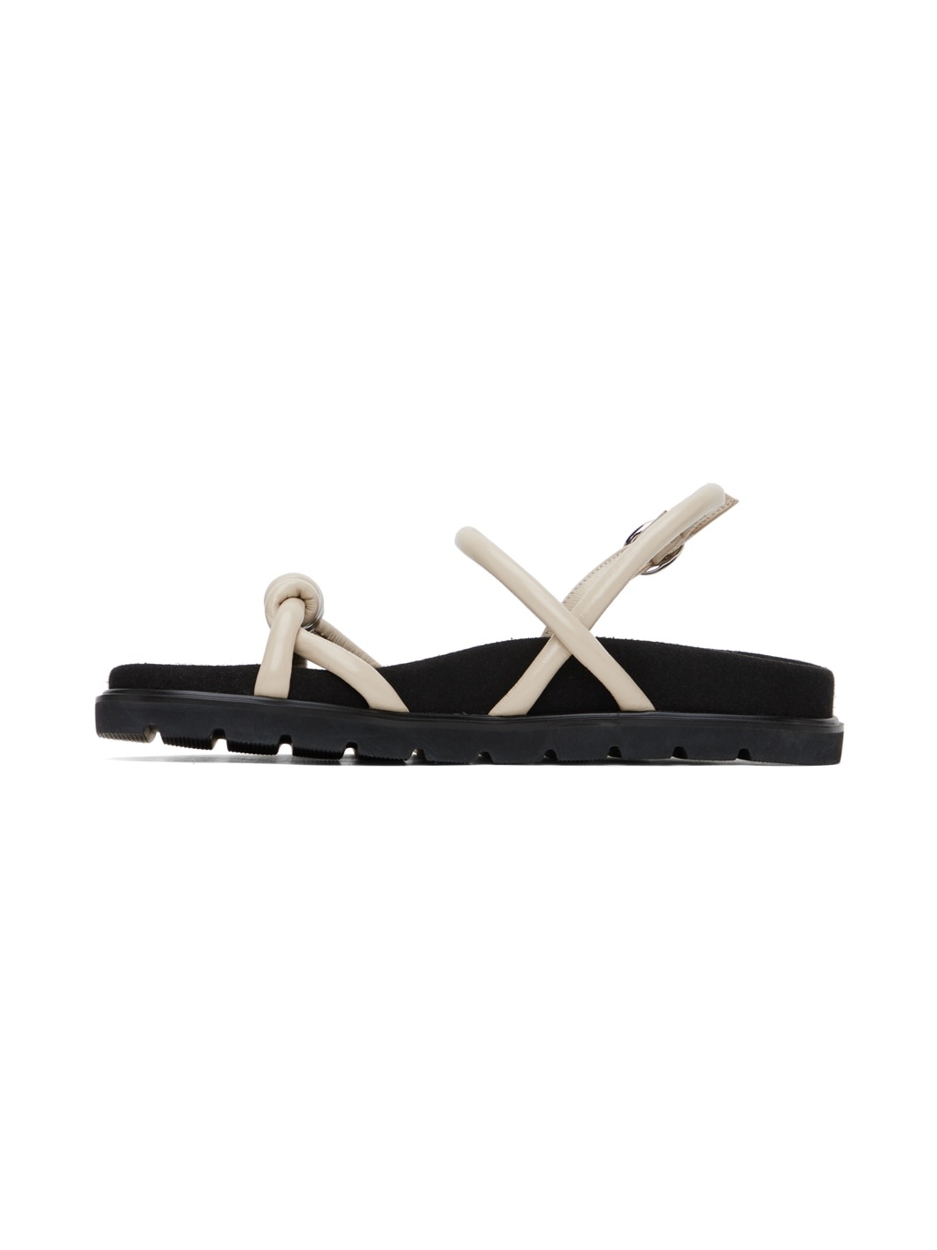 Beige Knotted Sandals - 3