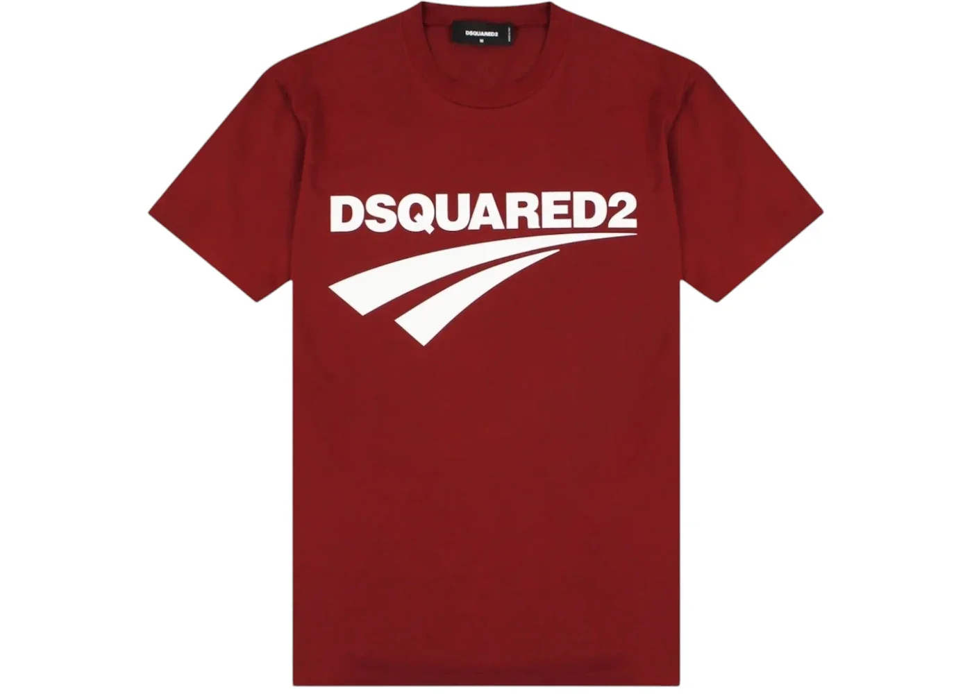 Dsquared2 Cigarette Fit Brand Logo Burgundy T-Shirt Red - 1