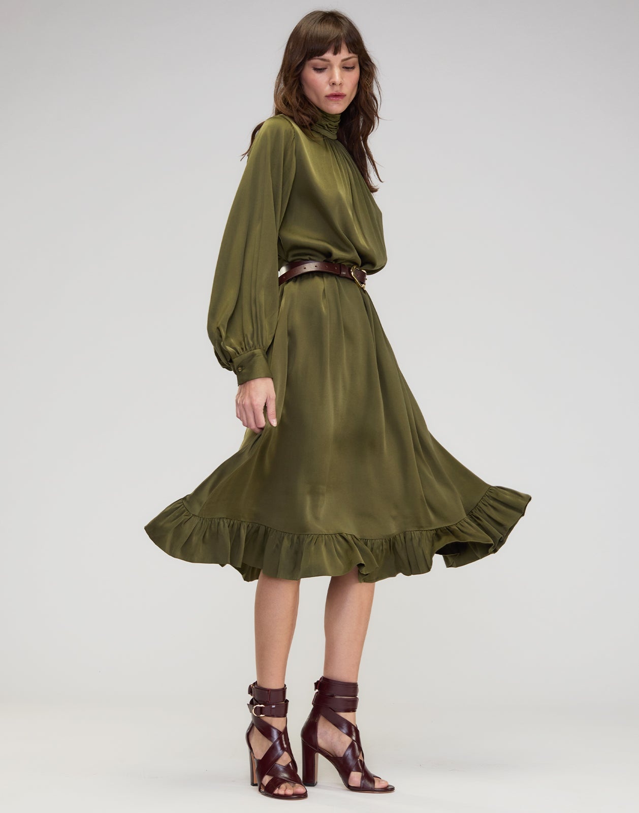 Monroe Silk Charmeuse Dress - 5