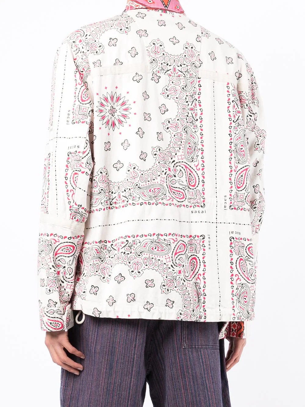 sacai 19AW paisley print jacket / SIZE：3 Sacai Paisley Printed Long-sleeved Shirt Jacket In Green