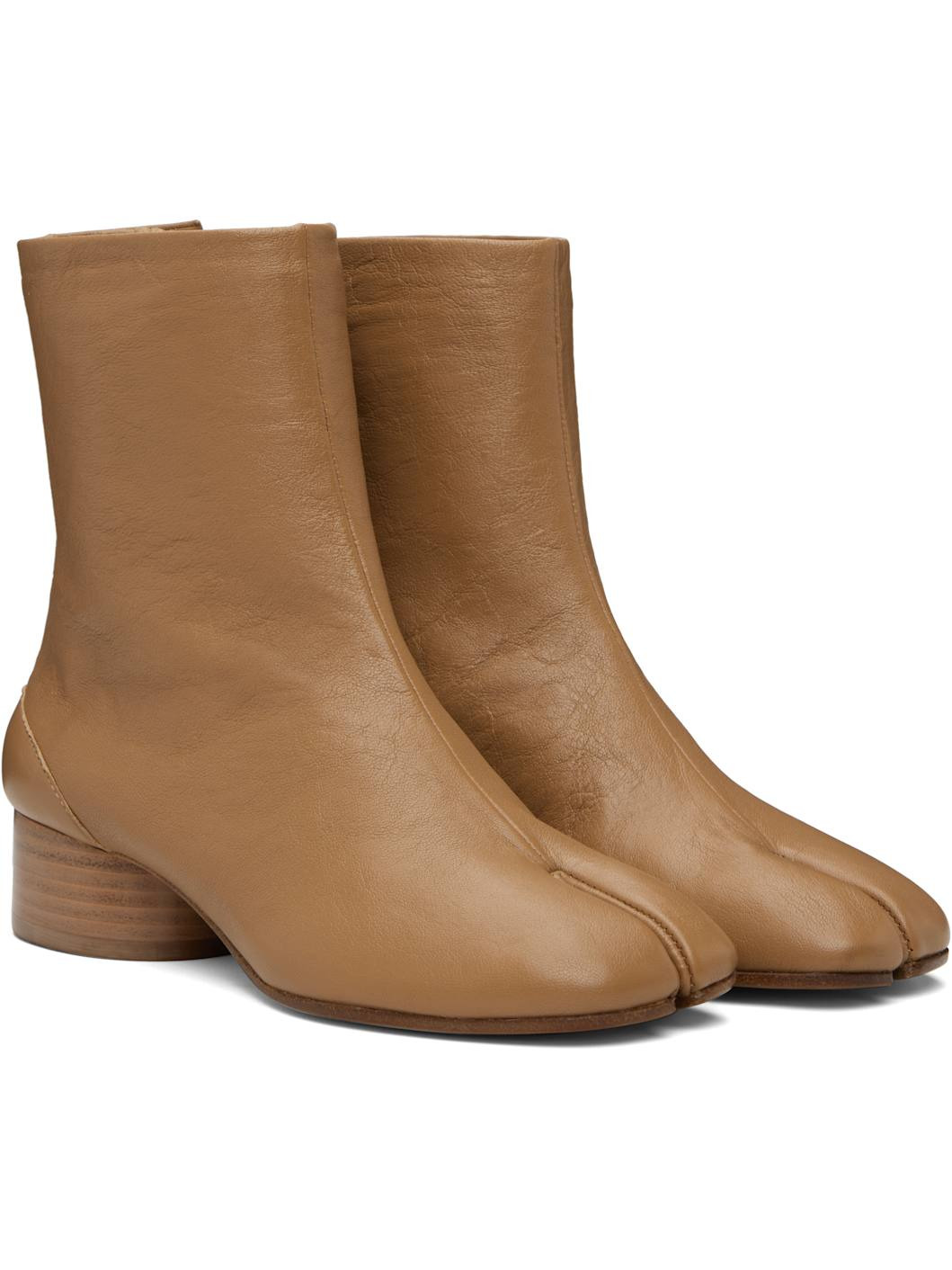 Tan Tabi Ankle Boots - 4